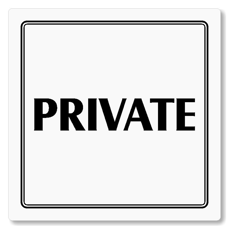 Private, 100x100mm, bílá, Utah